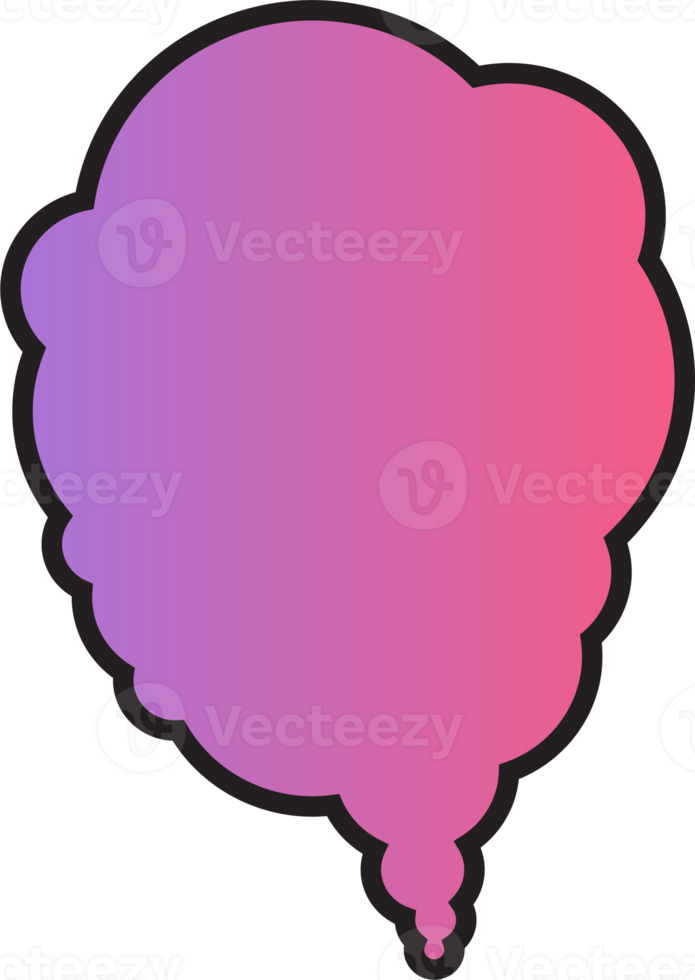 gradient speech bubbles on transparent background . chat box or chat square and doodle message or communication icon Cloud speaking for comics and minimal message dialog png