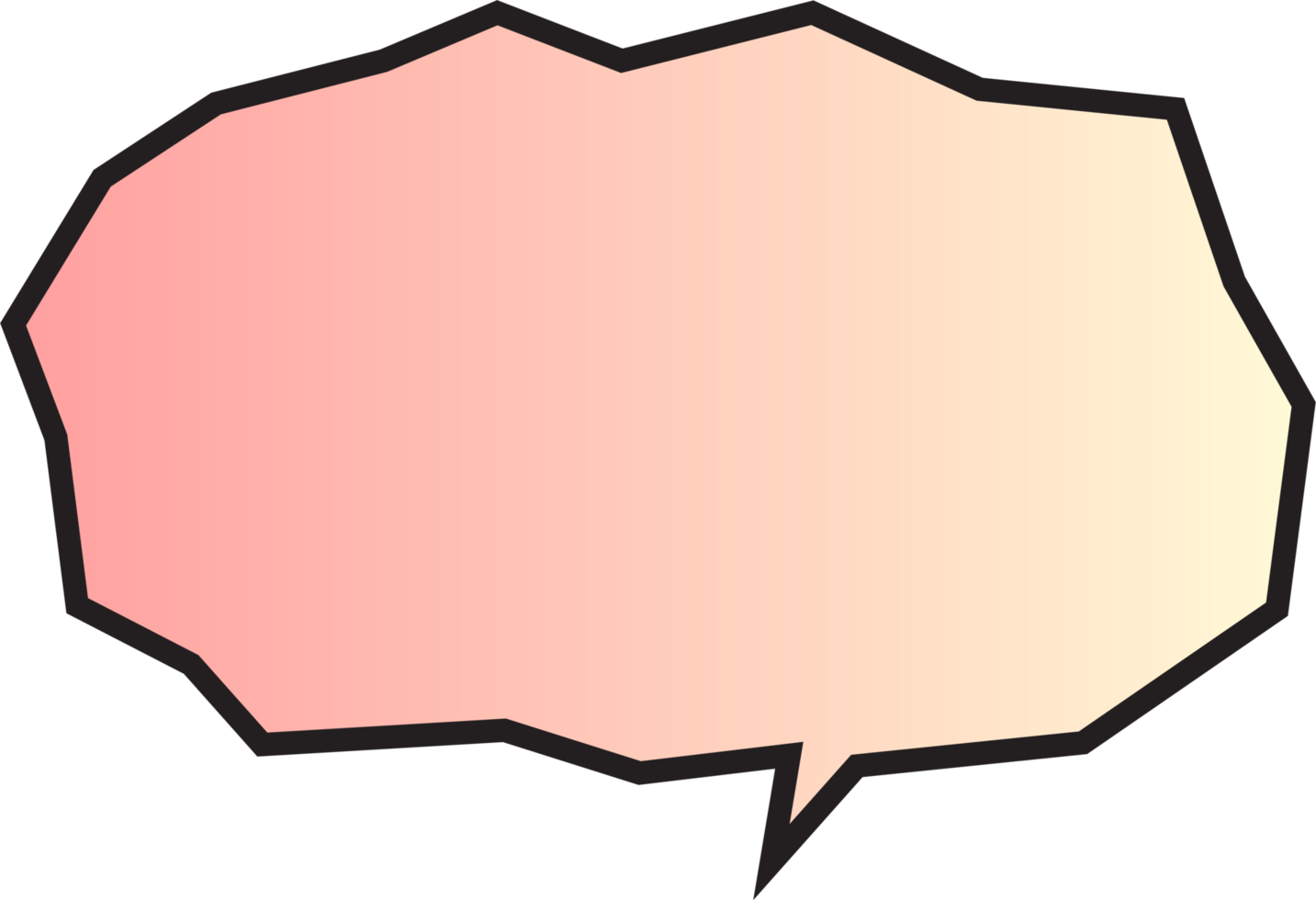 gradient speech bubbles on transparent background . chat box or chat square and doodle message or communication icon Cloud speaking for comics and minimal message dialog png