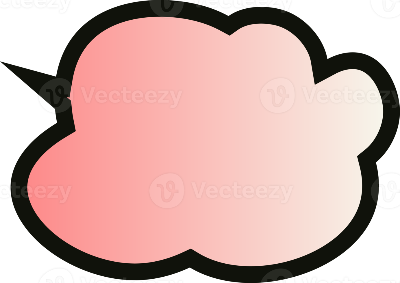 gradient speech bubbles on transparent background . chat box or chat square and doodle message or communication icon Cloud speaking for comics and minimal message dialog png