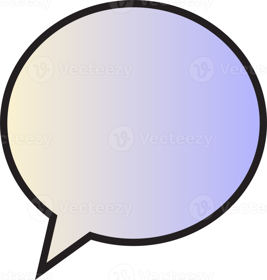 gradient speech bubbles on transparent background . chat box or chat square and doodle message or communication icon Cloud speaking for comics and minimal message dialog png