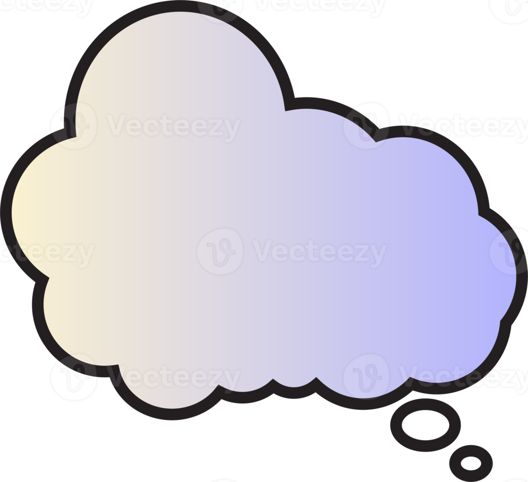 gradient speech bubbles on transparent background . chat box or chat square and doodle message or communication icon Cloud speaking for comics and minimal message dialog png