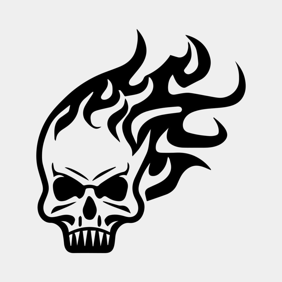 a flaming tattoo design vector