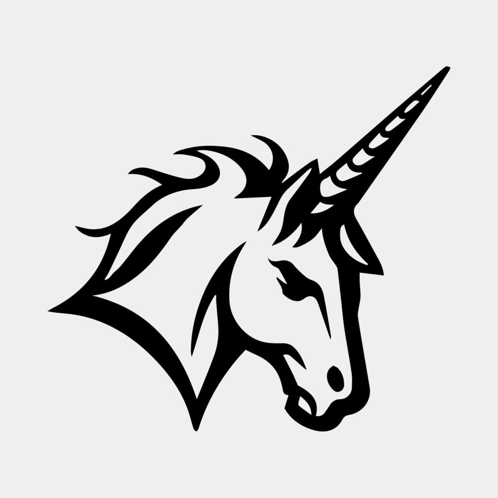unicornio mascota logo diseño modelo inspiración, vector ilustración.
