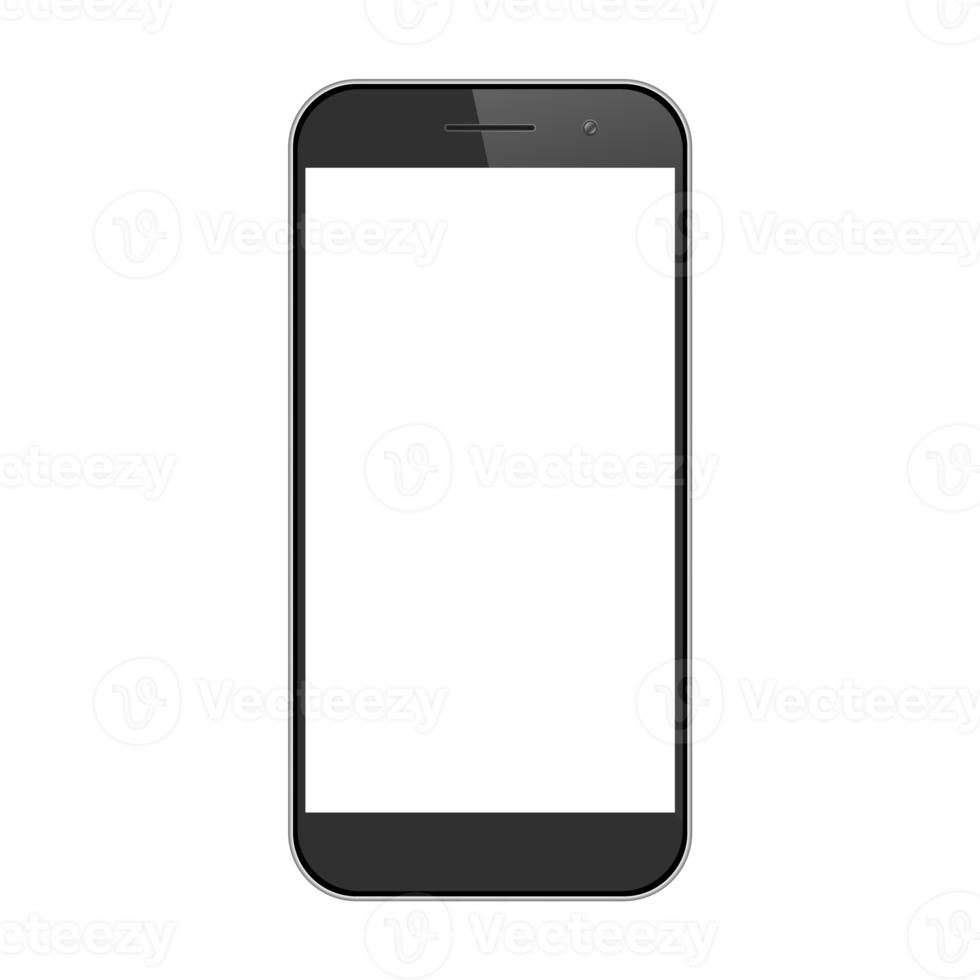 Flat Glossy Smartphone Device PNG Mockup Template