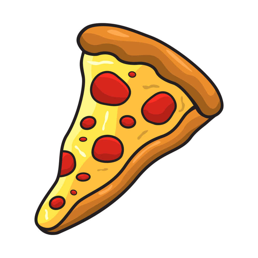 Pizza Slice Isolated Fast Food PNG Illustration