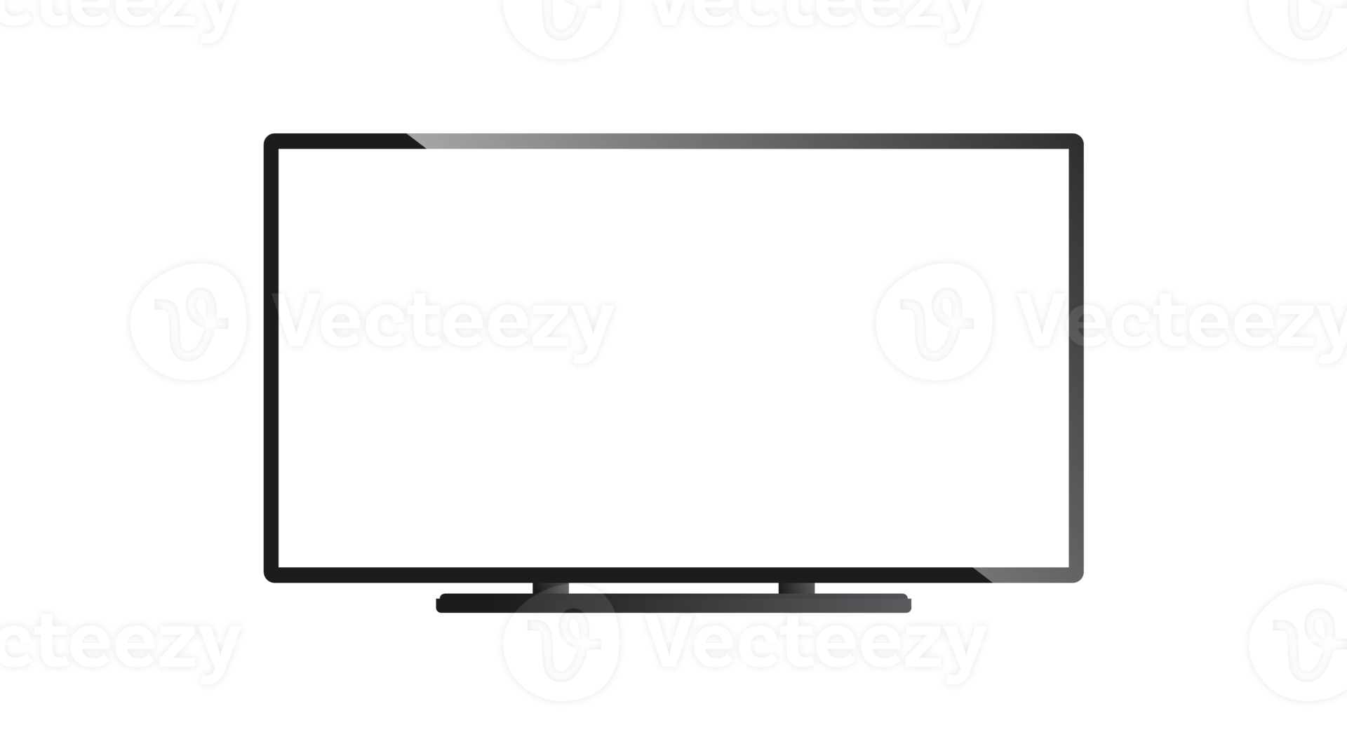 Realistic LCD LED TV White Display Mockup PNG Illustration 21193719 PNG