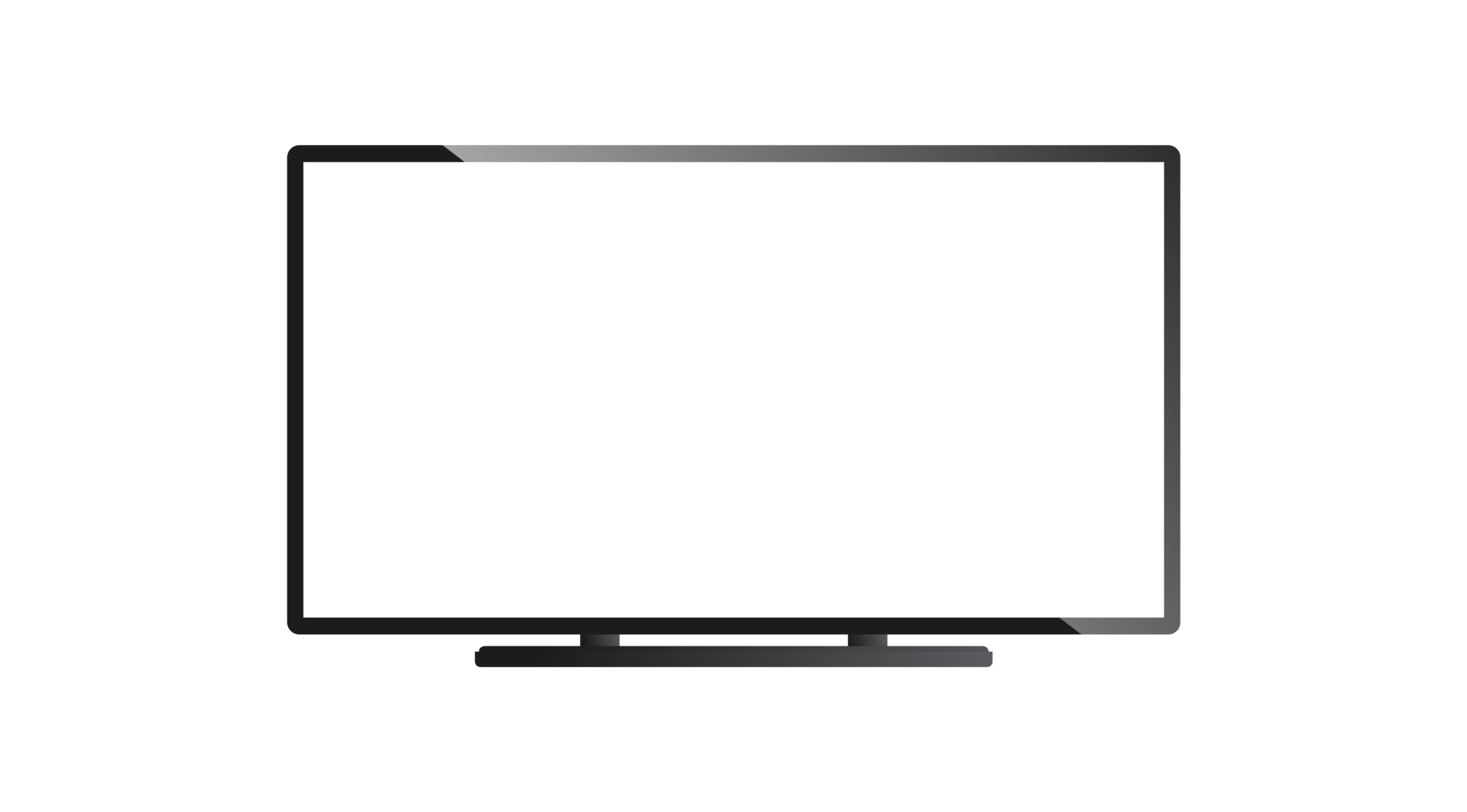 Realistic LCD LED TV White Display Mockup PNG Illustration 21193719 PNG