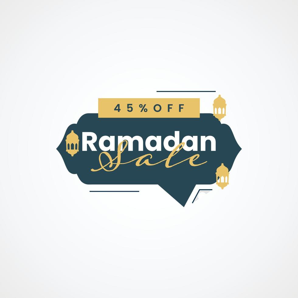 Ramadan sale tag promotion label special discount template design vector