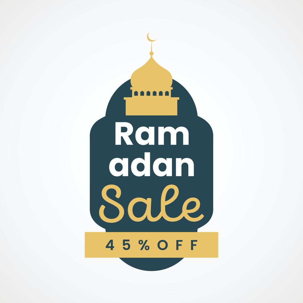 Ramadan sale tag promotion label special discount template design vector
