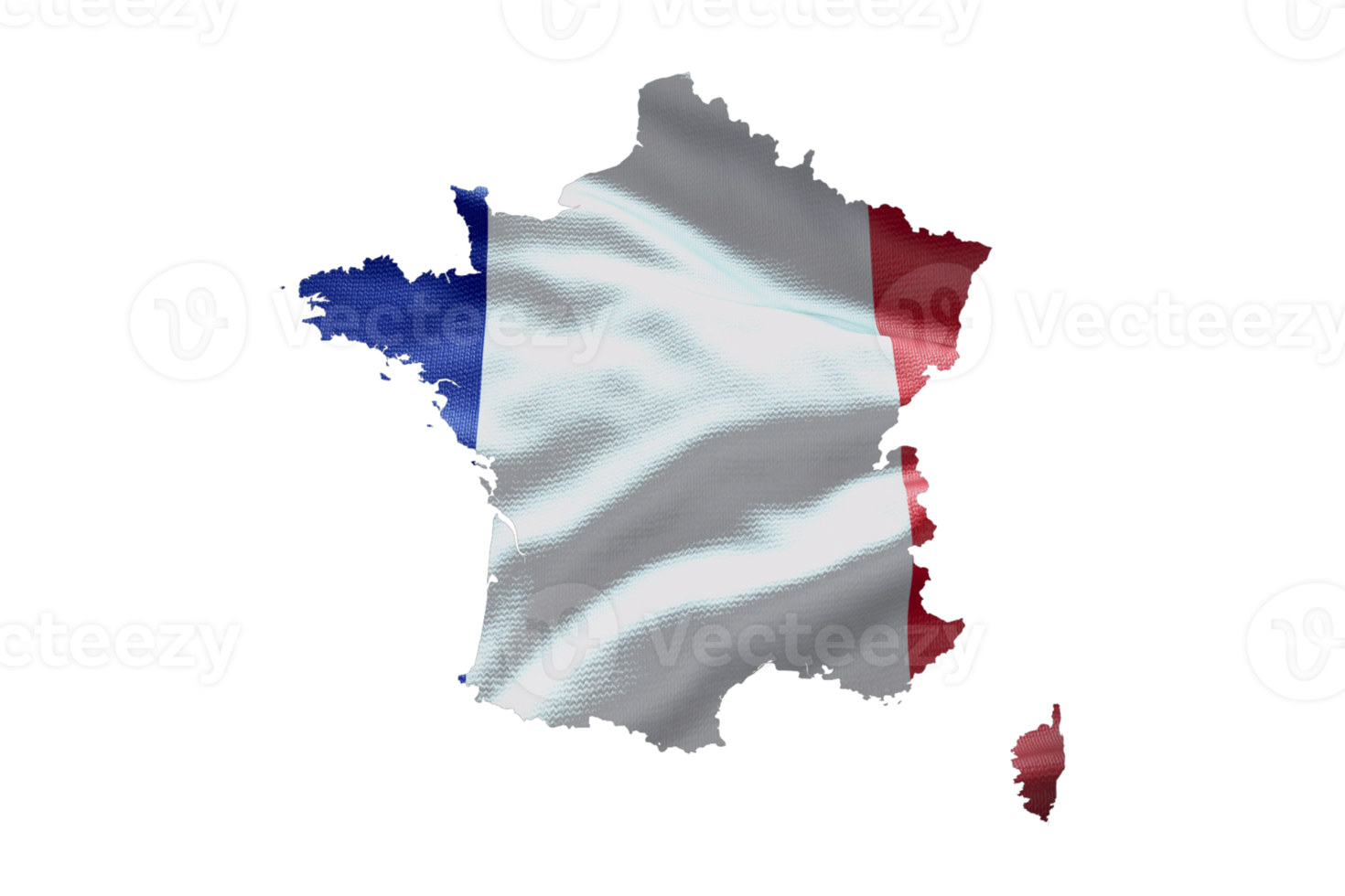 France carte contour icône. png alpha canaliser. pays avec nationale drapeau