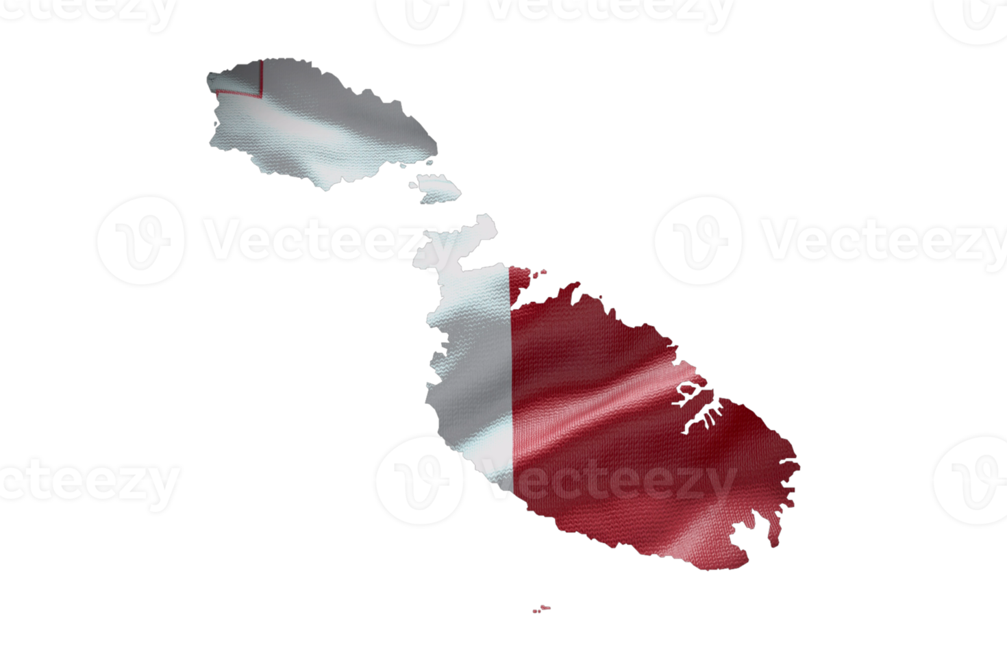 Malta map outline icon. PNG alpha channel. Country with national flag