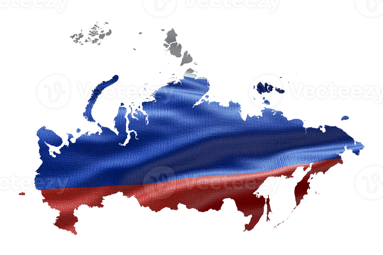 Russia map outline icon. PNG alpha channel. Country with national flag