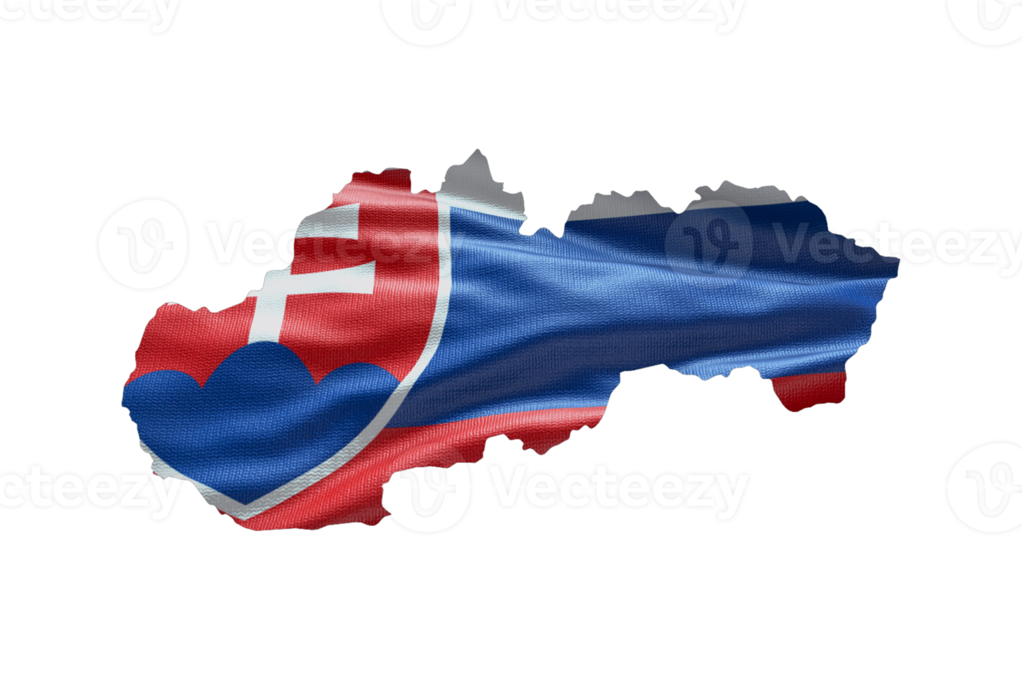 Slovakia map outline icon. PNG alpha channel. Country with national flag