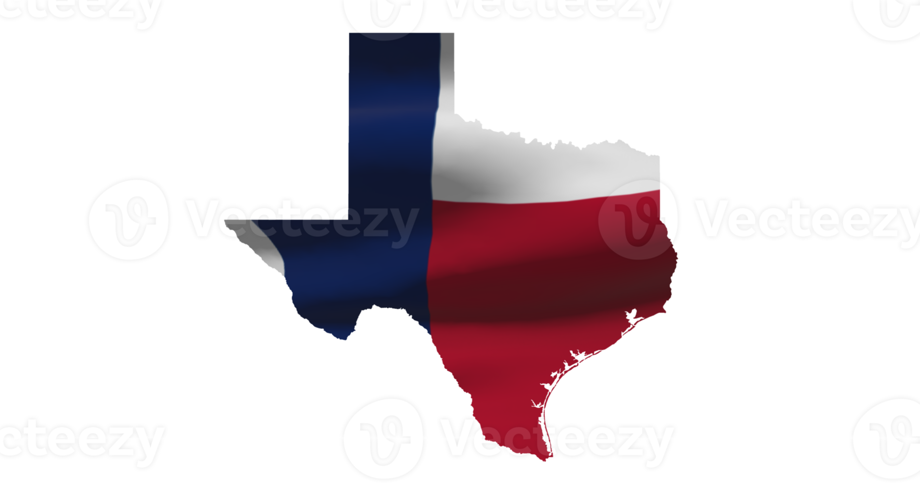 Texas state map outline icon. PNG alpha channel. USA State flag