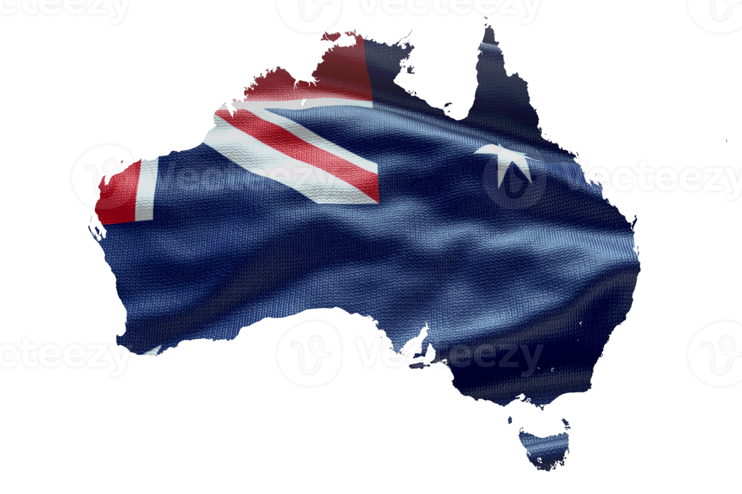 Australia map outline icon. PNG alpha channel. Country with national flag