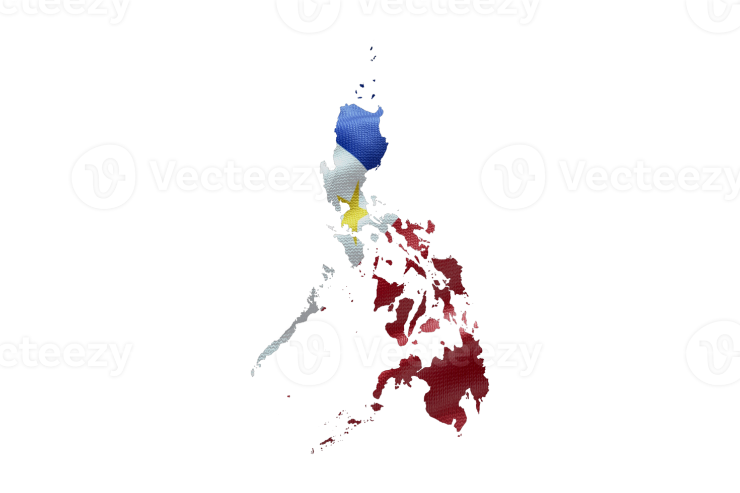 philippines carte contour icône. png alpha canaliser. pays avec nationale drapeau