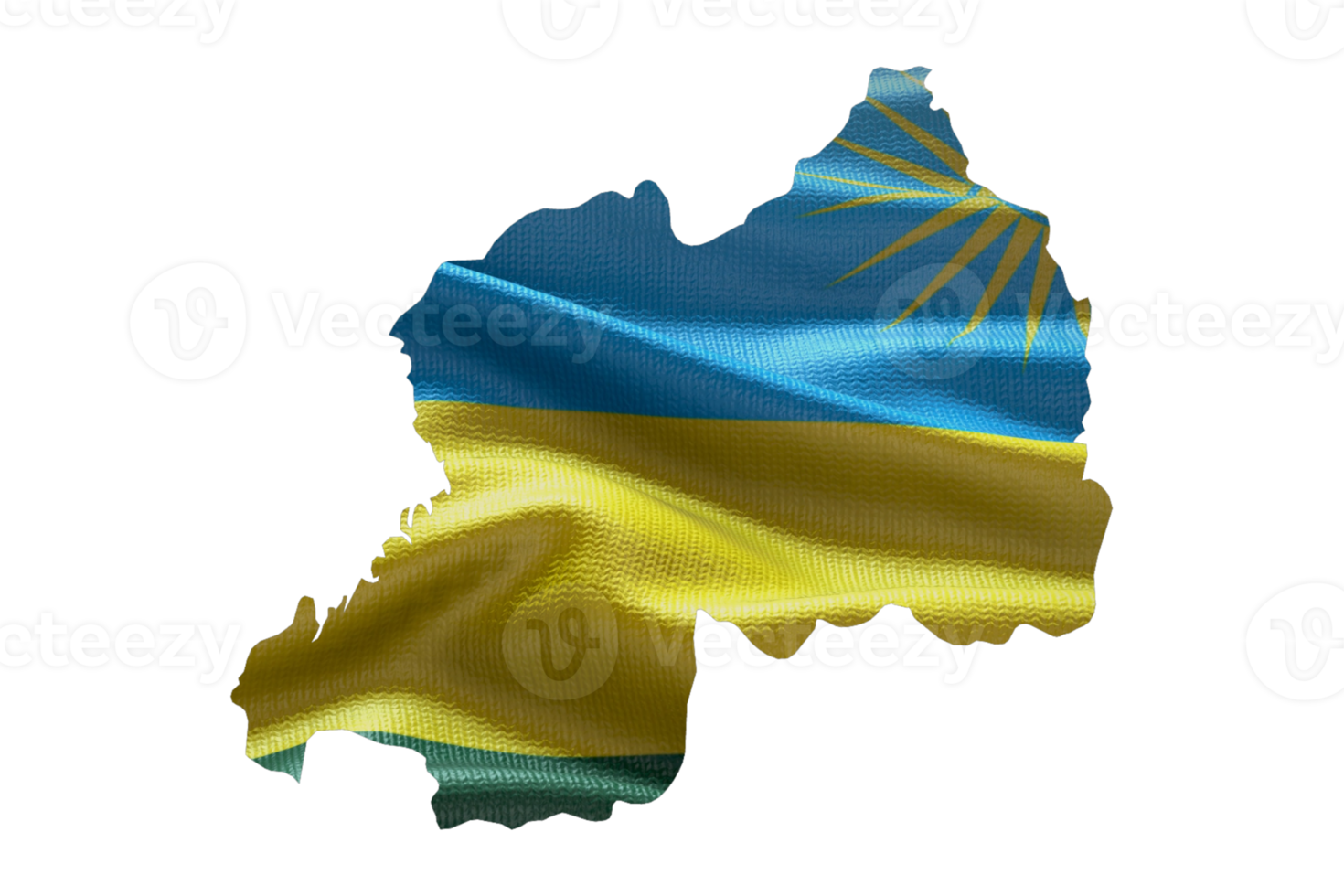 rwanda kaart schets icoon. PNG alpha kanaal. land met nationaal vlag