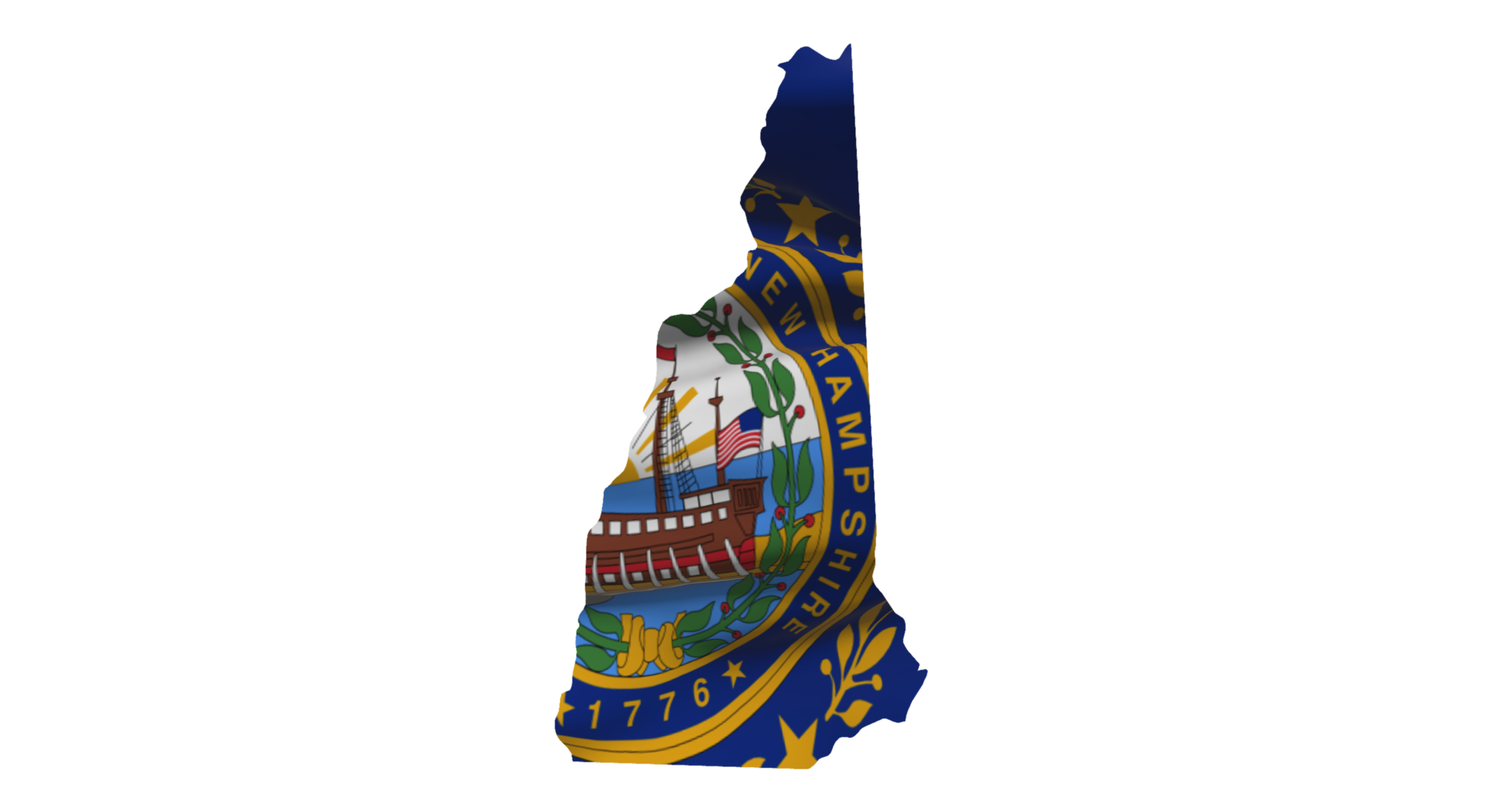 New Hampshire map outline PNG. State flag icon 21194213 PNG