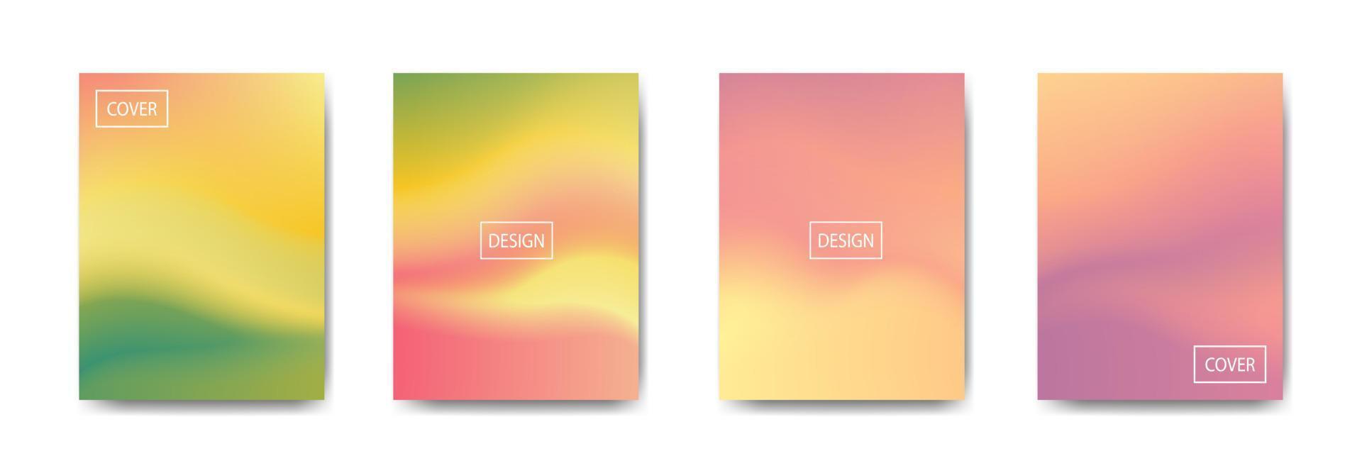set of abstract background with beautiful gradation color, colorful background for poster flyer banner backdrop.vertical banner.cool fluid background vector illustration