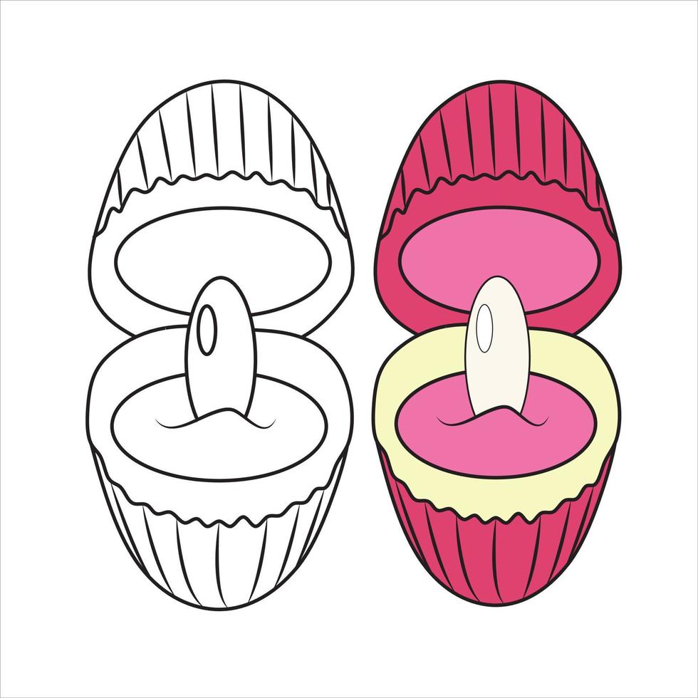 Finest quality beautiful natural open pearl shell close up realistic single valuable object image vector illustration