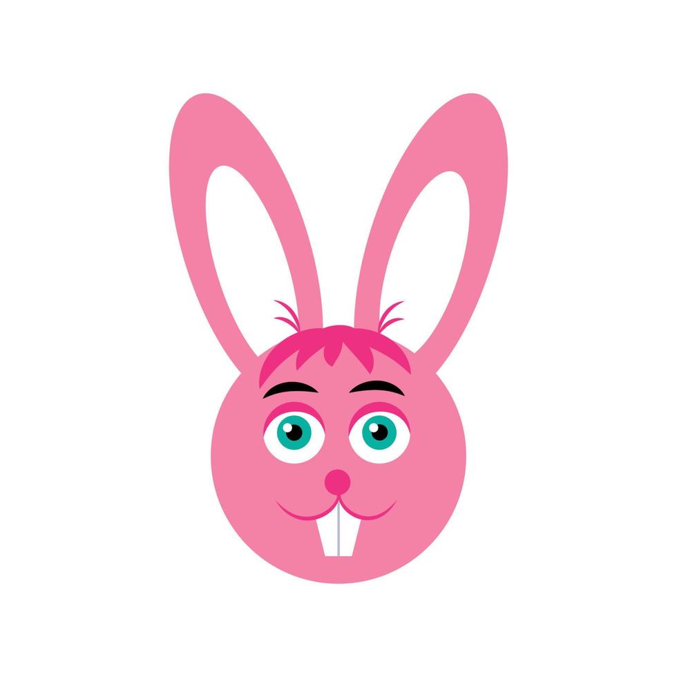 Pink Easter bunny. Easter rabbit illustration vector