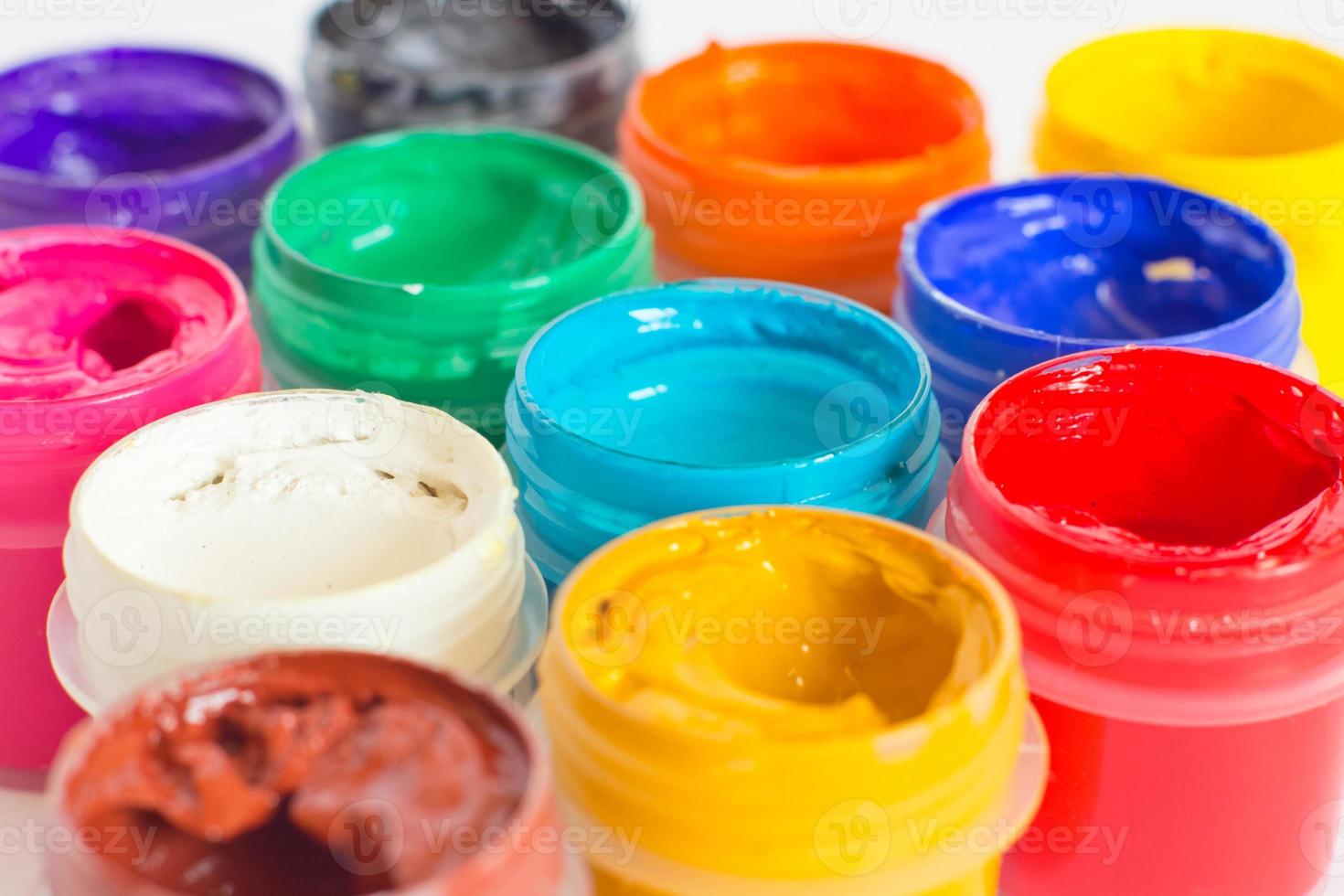 Watercolor paint closeup photo