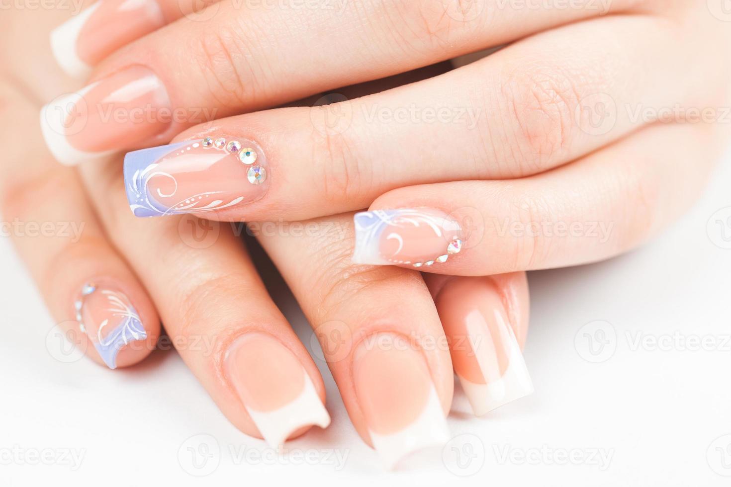 Beautiful female hands with manicure photo
