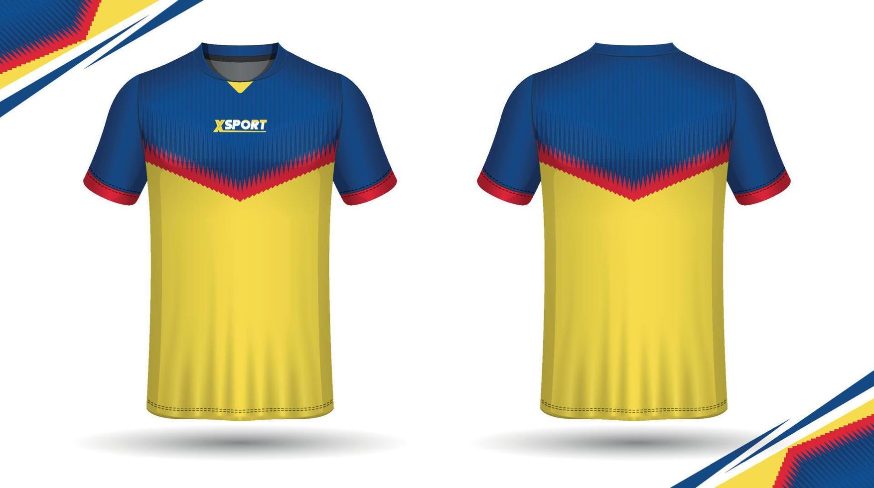 diseño de camisetas de fútbol para sublimación, diseño de camisetas deportivas vector