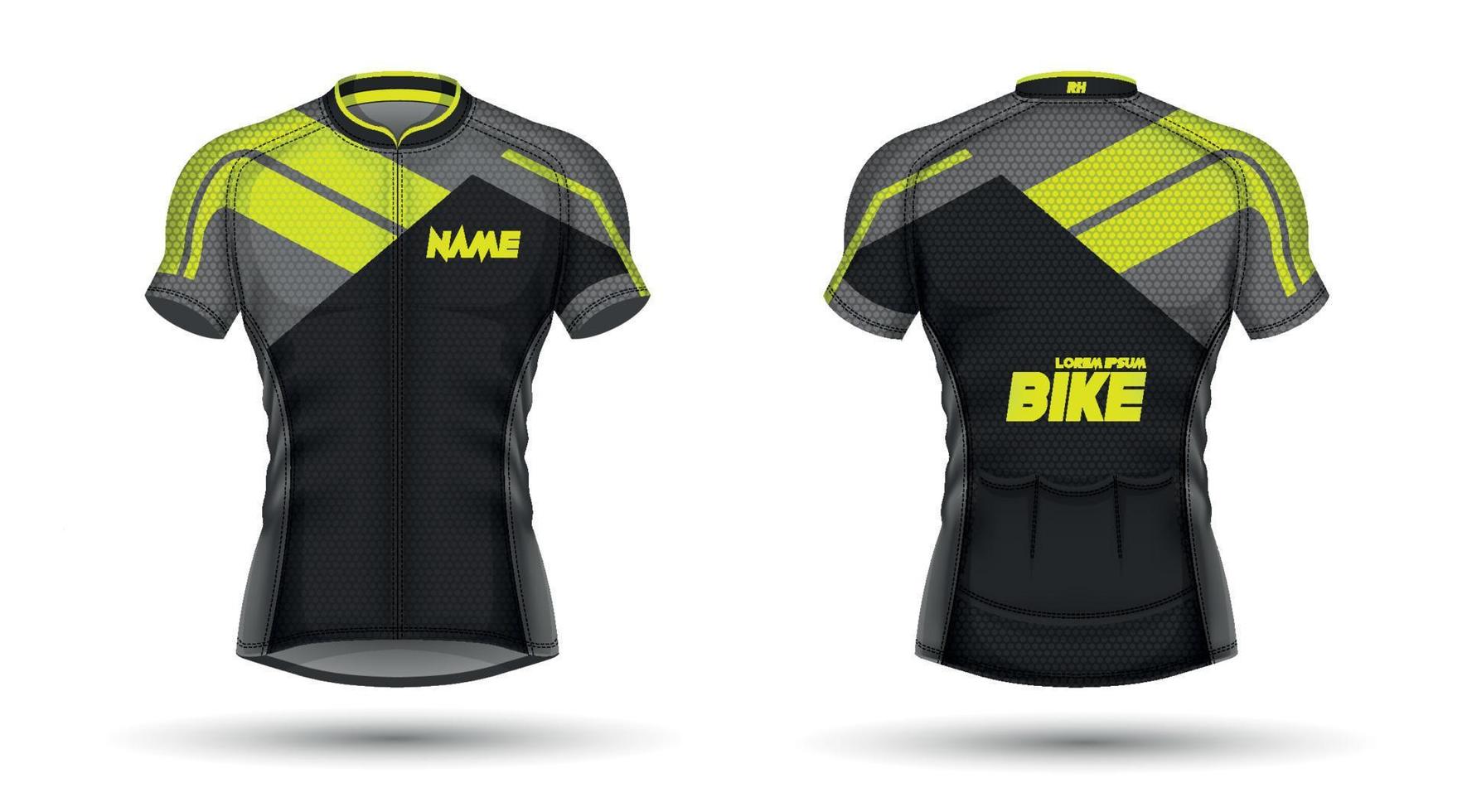 Cycling jersey, front and back vector