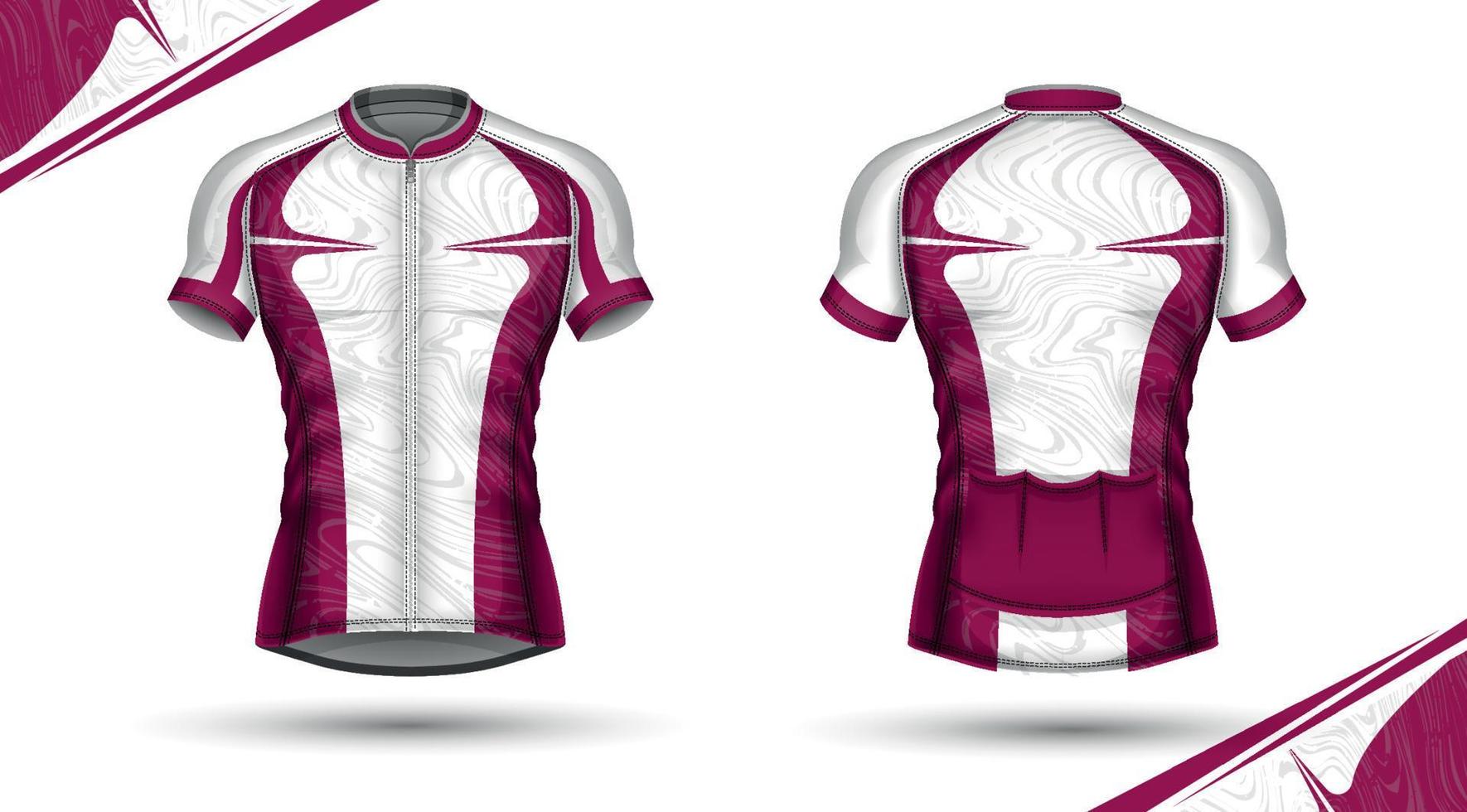Cycling jersey, front and back vector