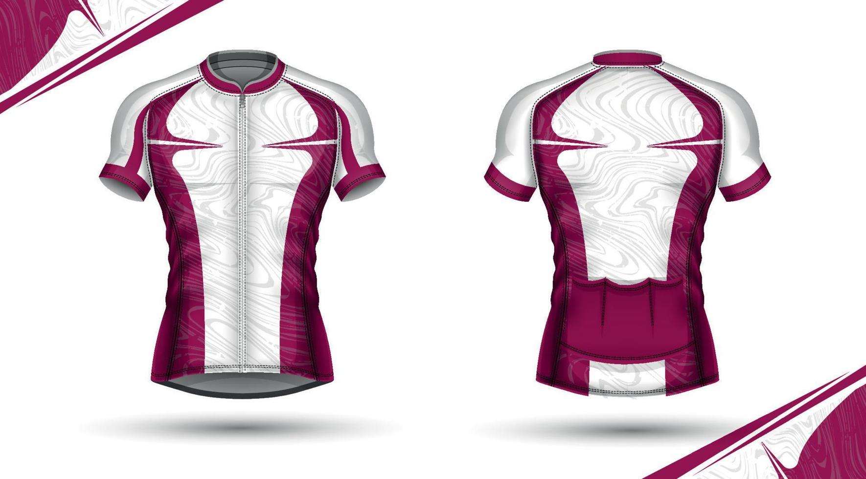 maillot ciclista, delantero y trasero vector