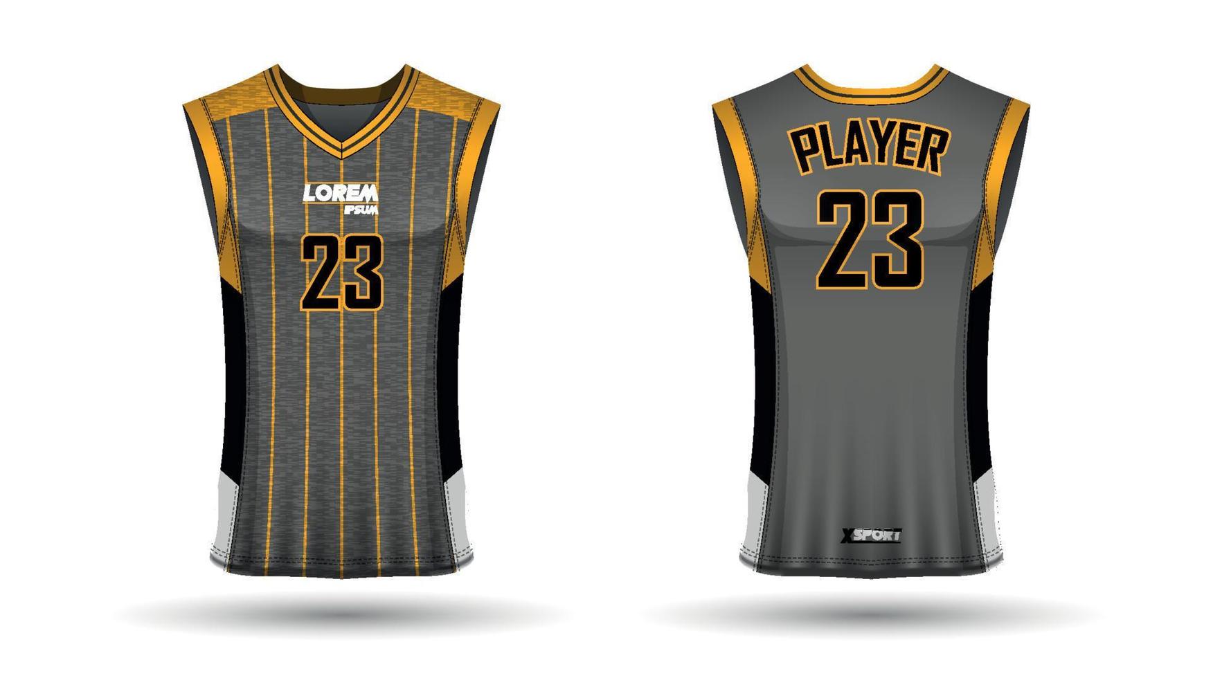 Basketball shirt design, front and back vector