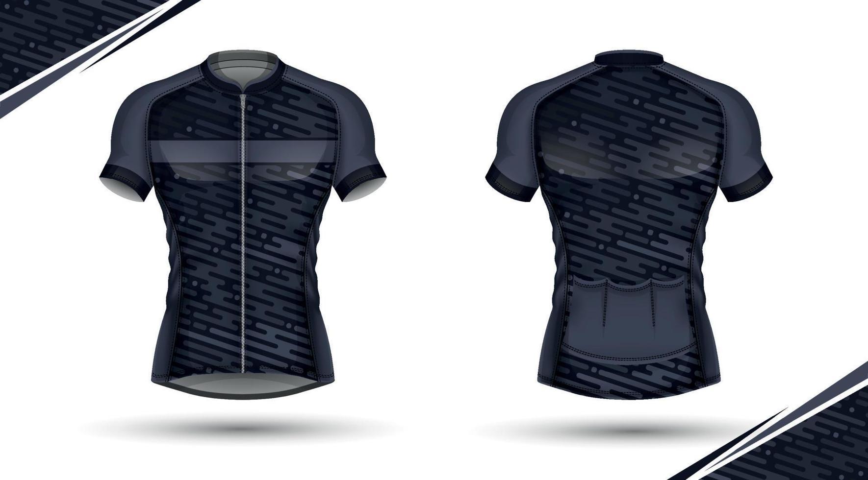 maillot ciclista, delantero y trasero vector