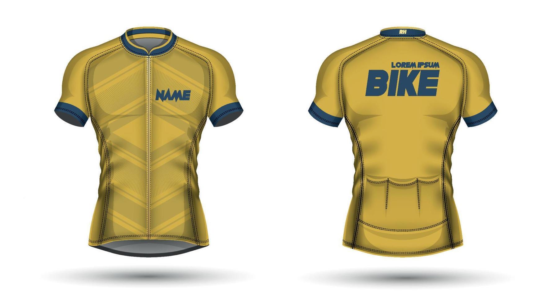 Cycling jersey, front and back vector