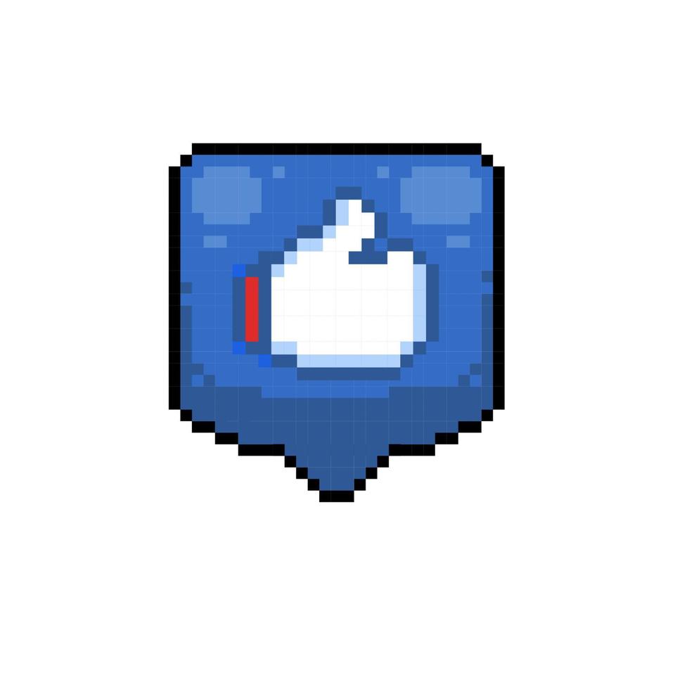 like sign in pixel art style vector