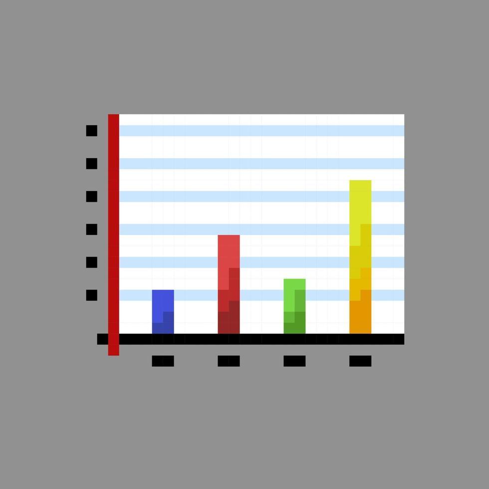 block diagram in pixel art style vector