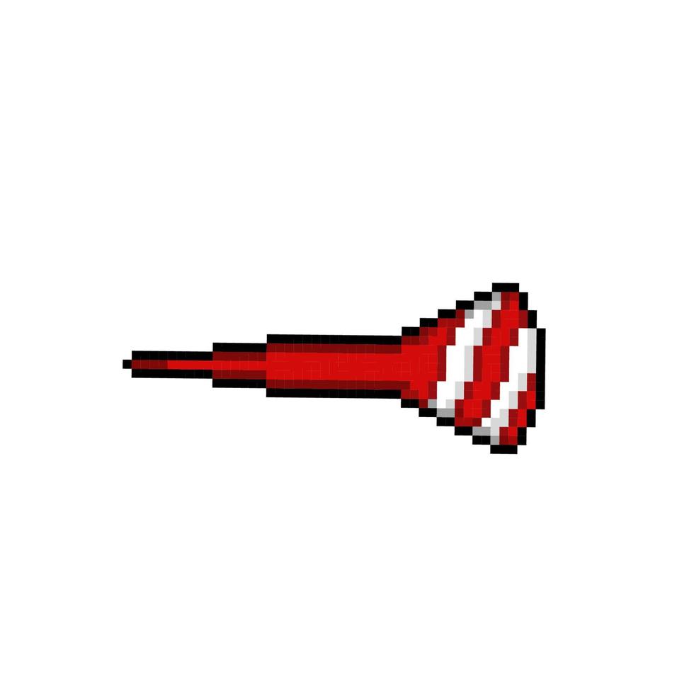red trumpet in pixel art style vector