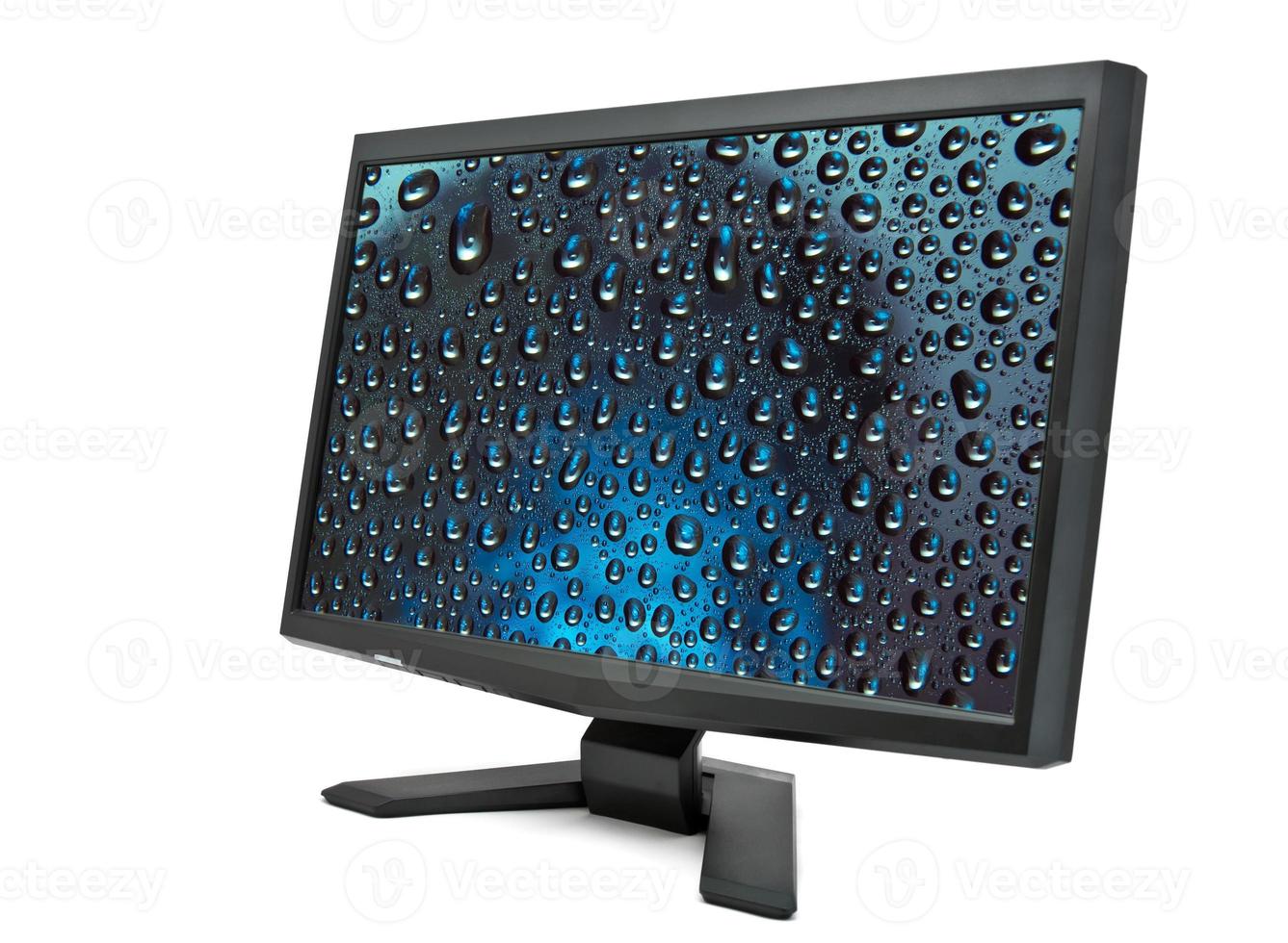 Computer monitor on white background photo