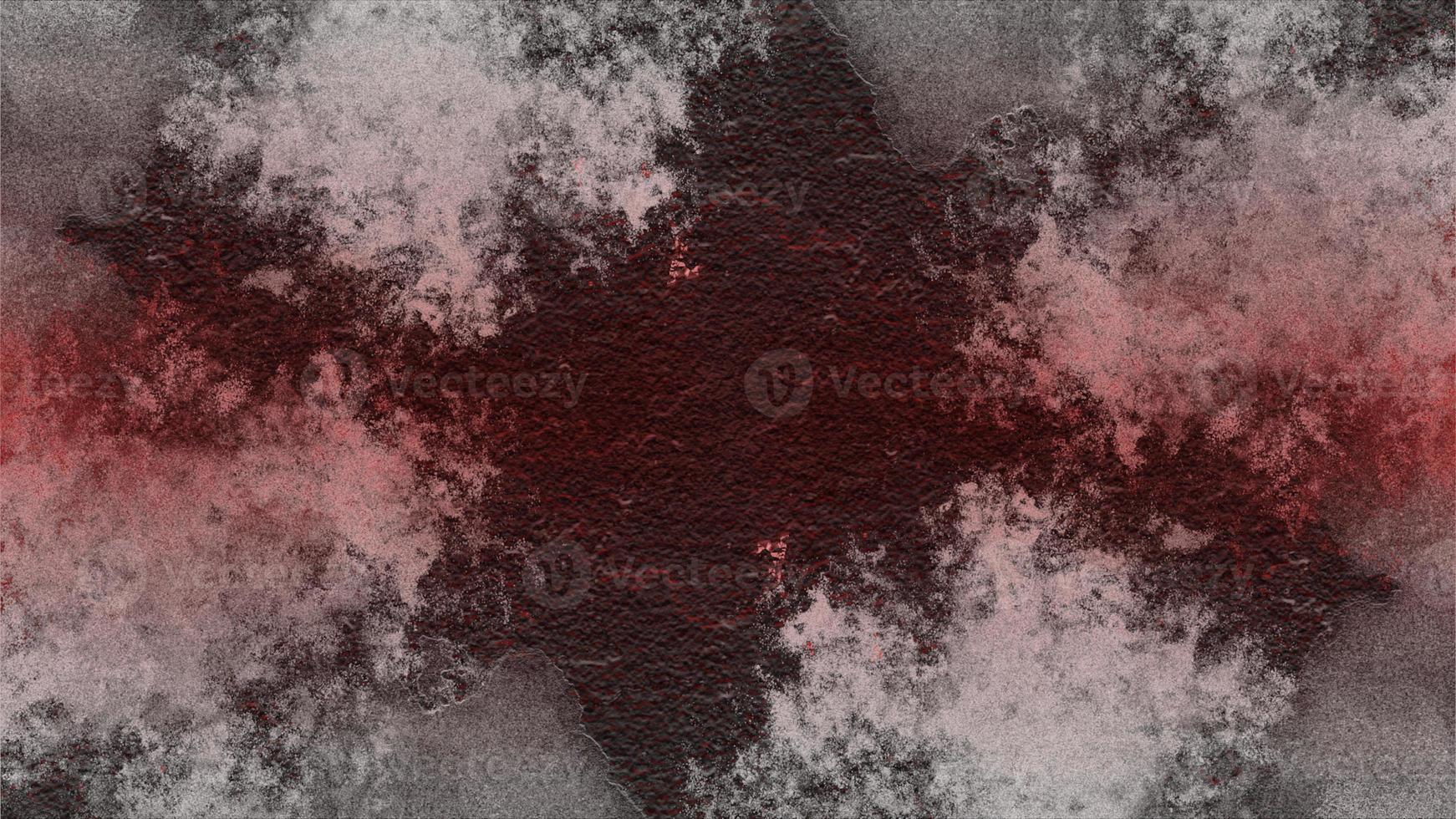 Beautiful powder effect watercolor grunge. Abstract red wall scratch painting. Black and red texture of grunge stone. Creepy dark old wall texture. Colorful old wall with stains of paint. photo