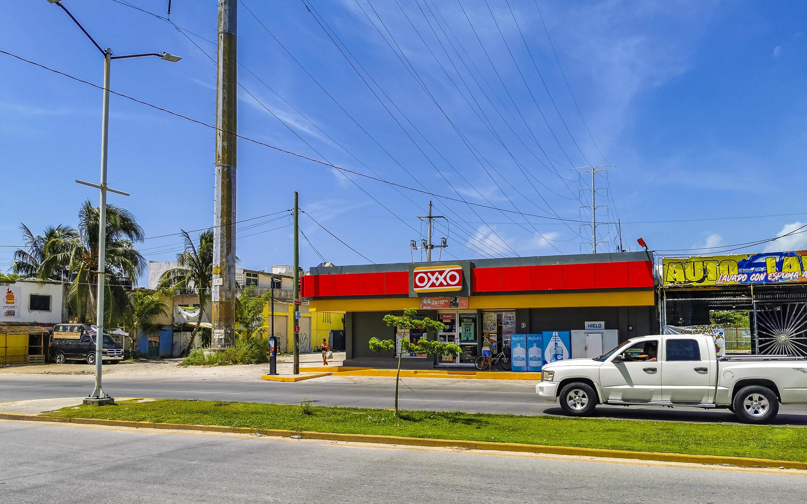 Playa del Carmen Quintana Roo Mexico 2021 Oxxo supermarket shop store