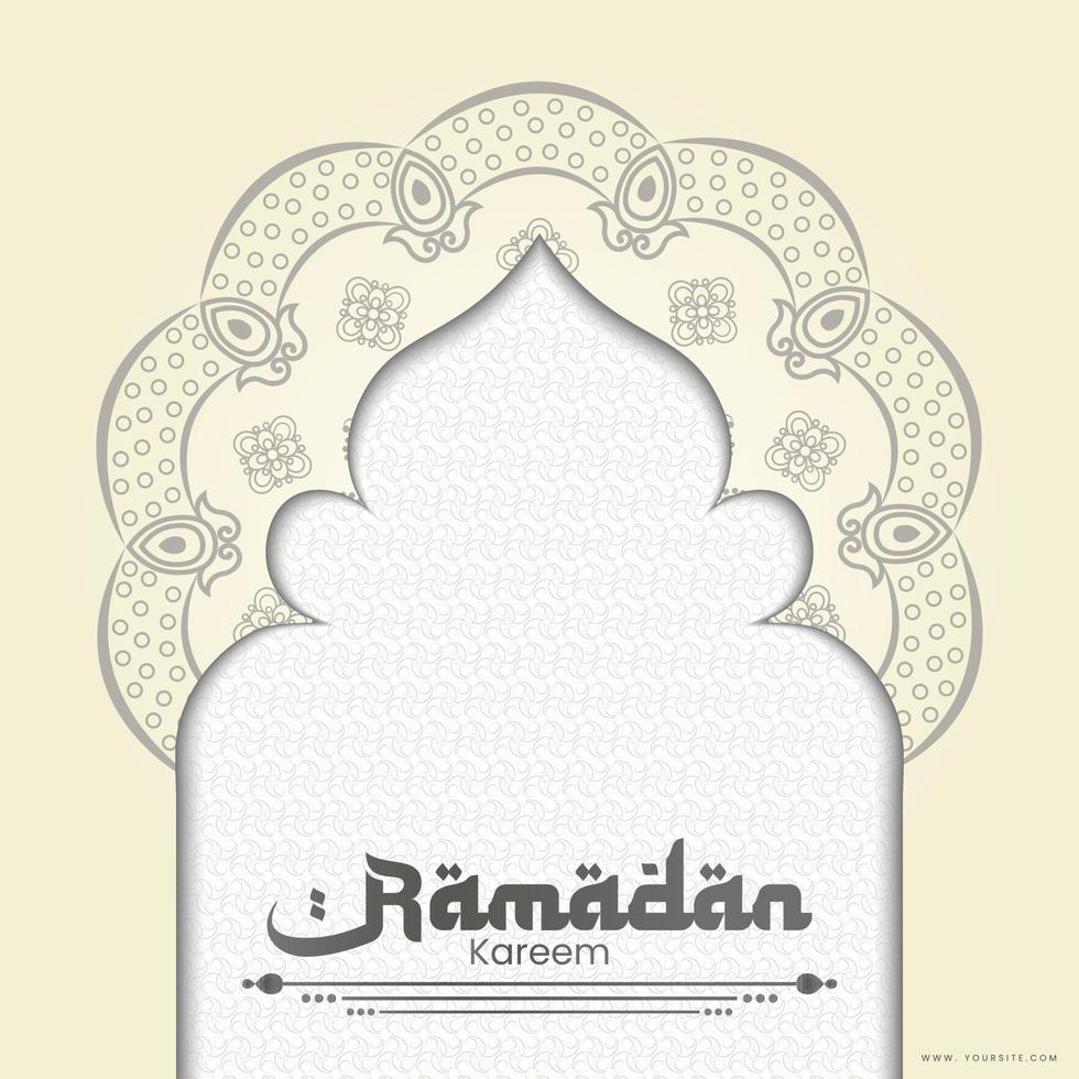 ramadan kareem wishing design with product space vector