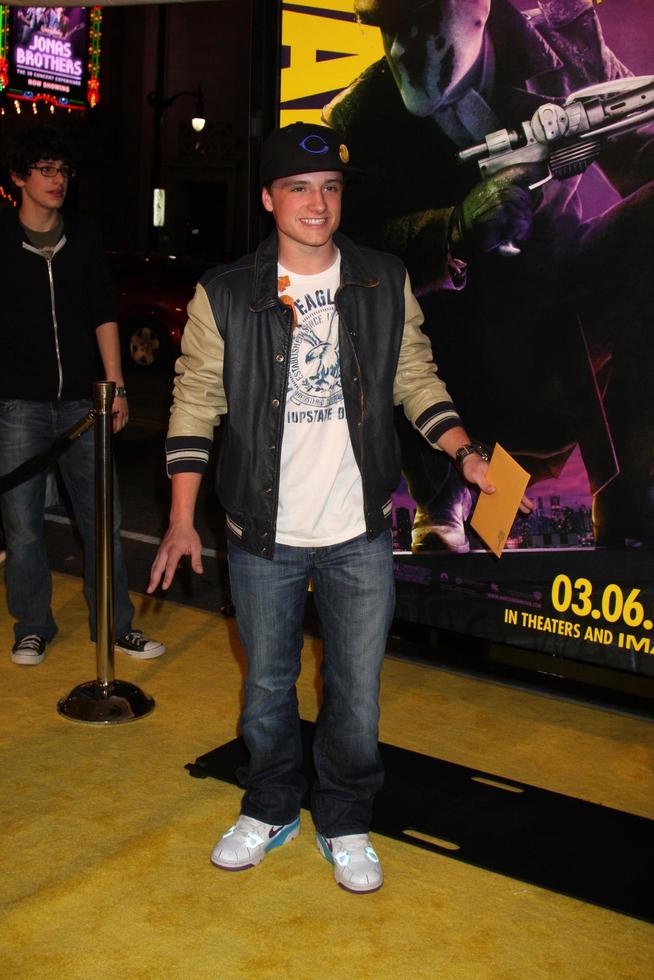 Josh Hutcherson arriving at the Watchman Premiere at Manns Graumans Theater in Los Angeles CA  onMarch 2 20092009 photo