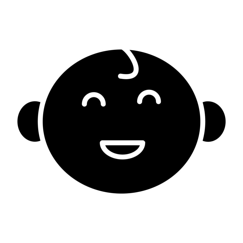 Baby Smile Icon Style vector