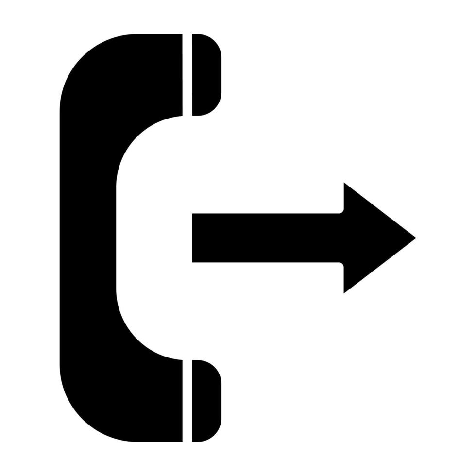 Outgoing Call Icon Style vector