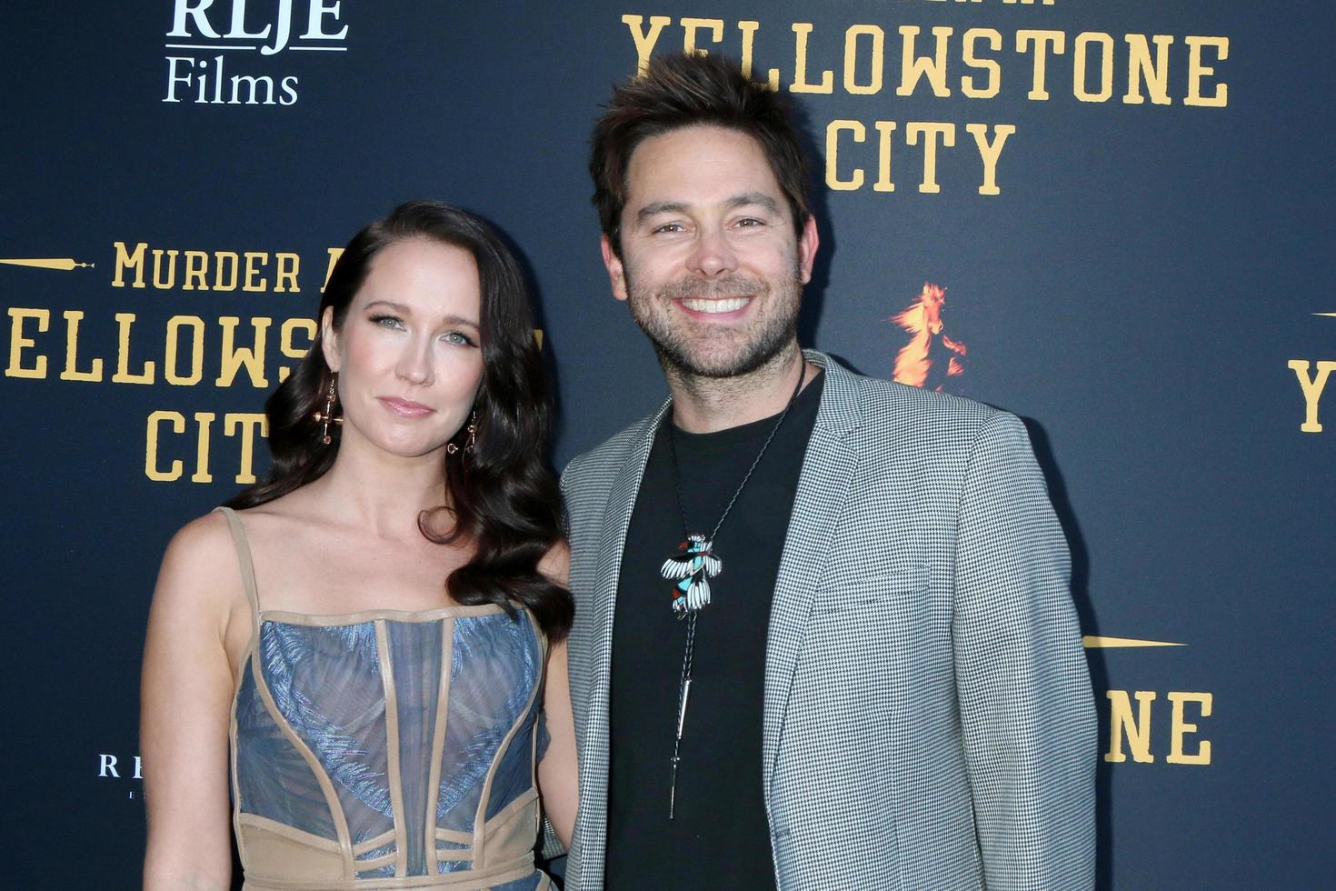 LOS ANGELES JUN 23 Anna Camp Michael Johnson at Murder At Yellowstone City  Premiere at the Harmony Gold on June 23 2022 in Los Angeles CA 21197690  Stock Photo at Vecteezy