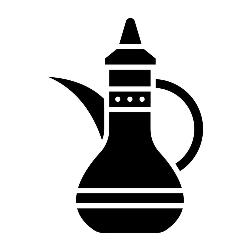 Arabic Teapot Icon Style vector