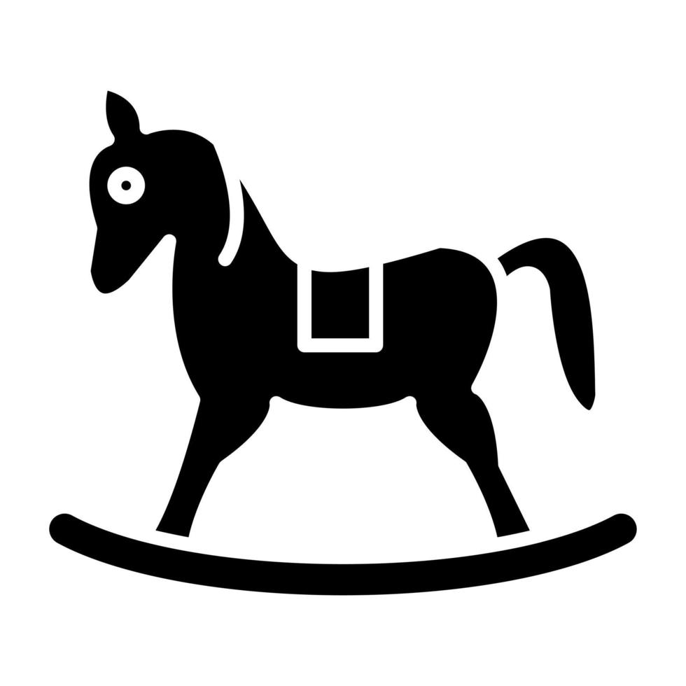 juguete caballo icono estilo vector