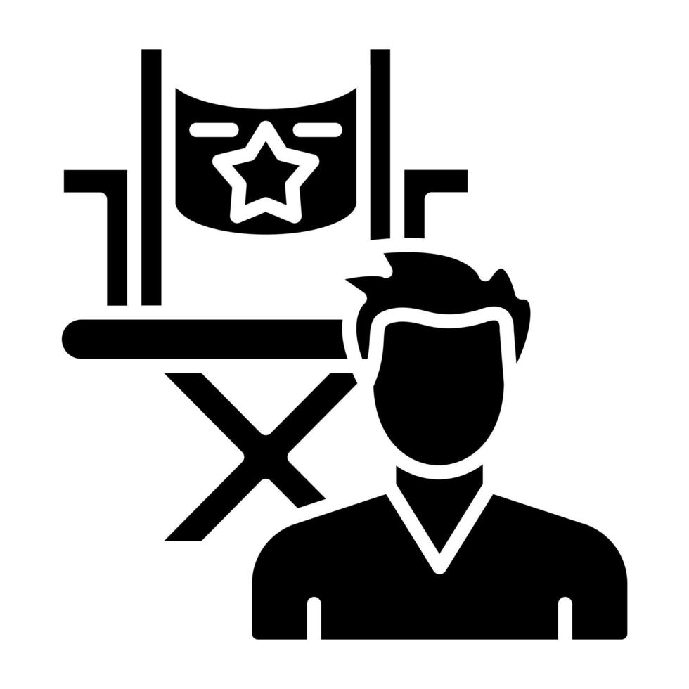 director masculino icono estilo vector