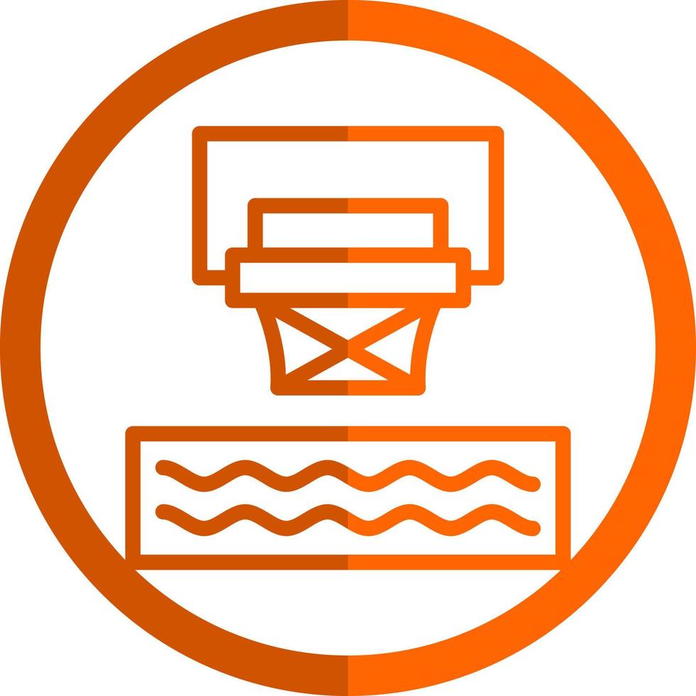 Water Basketball Vector Icon Design