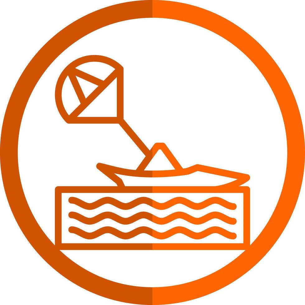 Parasailing Vector Icon Design